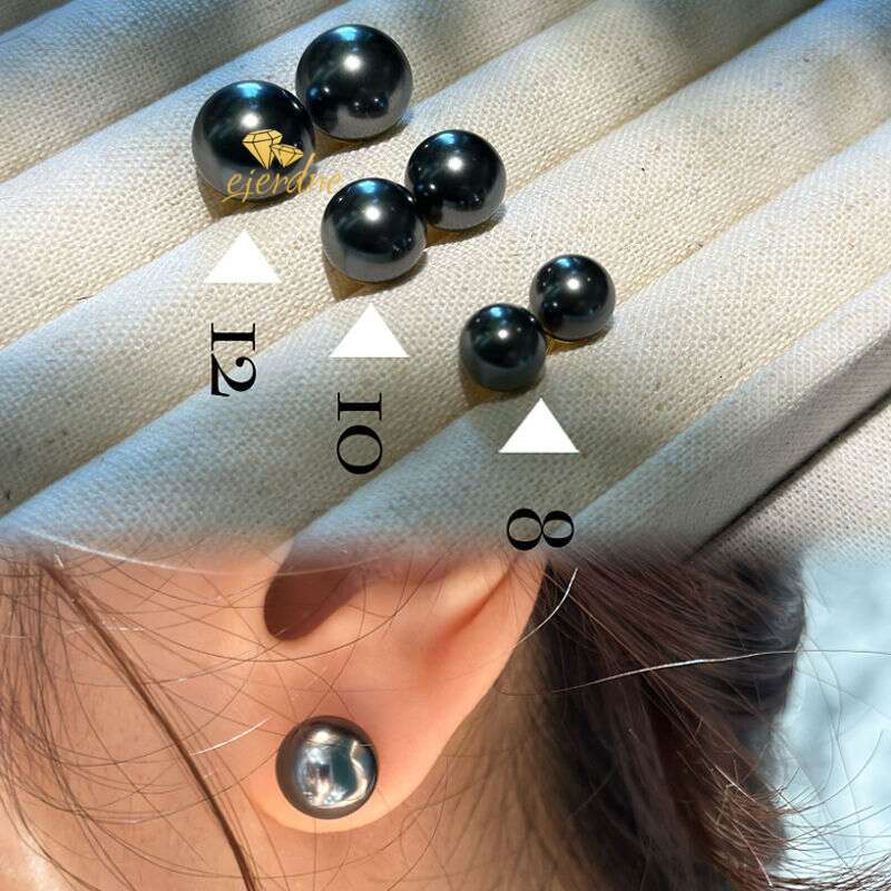 designer 999 Sterling sier pearl Stud earrings for women,Australian South Sea Studs,Tahitian big pearls earings,Fine jewelry Mommy gifts