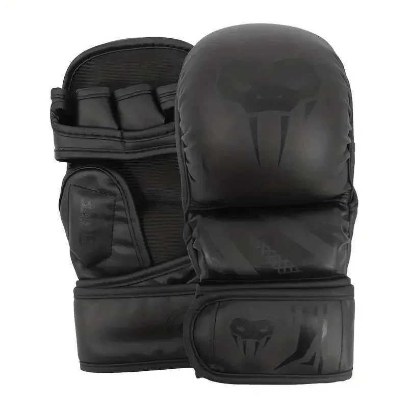 Professional MMA Half Finger Boxing Gloves Thick PU Muay Thai MMA Sanda Training Gloves Boxing Training AccessoriesW241125