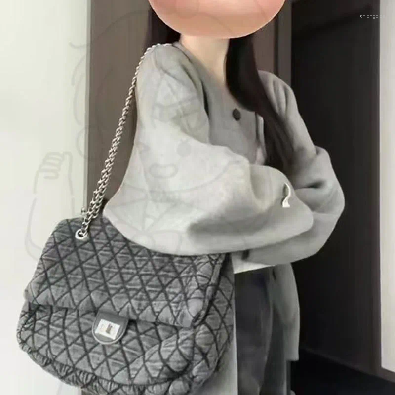 Womens Jackets Hdspq Grey Single Breasted Outerwear Women Autumn Winter Warm Loose Jacket Woman Long Sleeve All-Match Big Pocket Clothing
