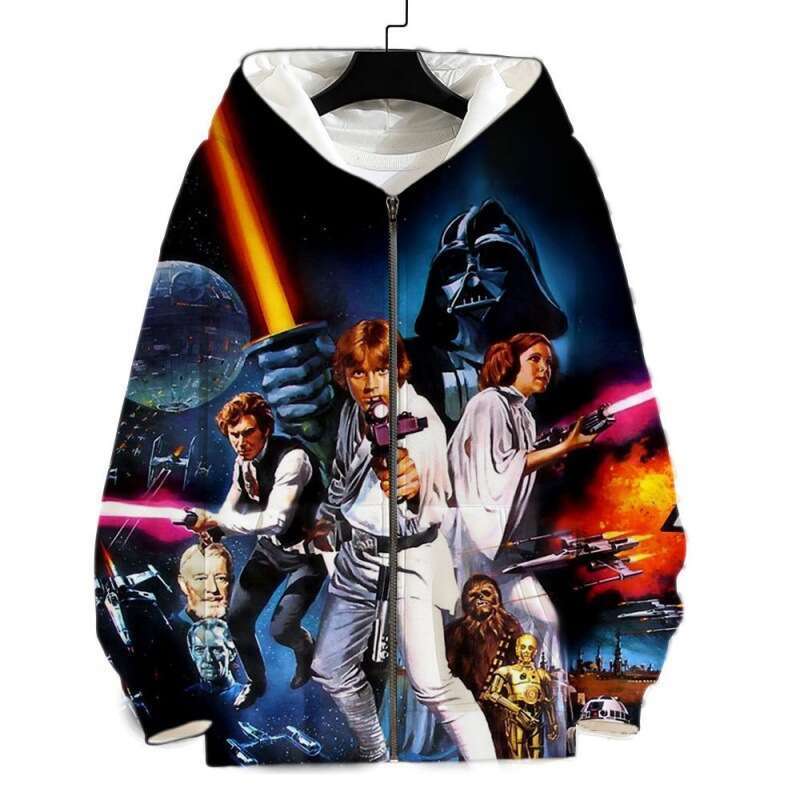 New 2024 Spring/Autumn Cartoon Anime Fashion 3D Printed Zipper Men's and Women's Casual Hoodie