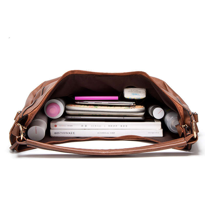 Fringe Hollowed-Out Shoulder Casual Bag Women's Tote Bag Burst Full Pu Leather Texture Independent Designer