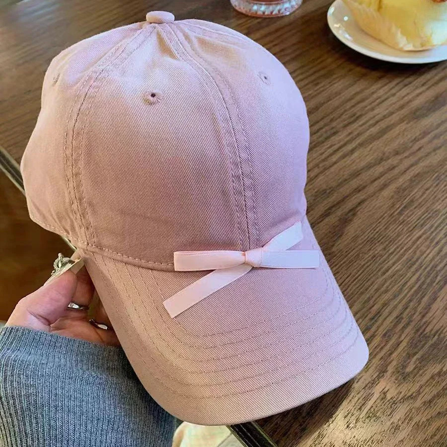 Korean Ins Bow Knot Baseball Hat Summer and Spring Sun Protection Japanese Y2K Fashion Baseball Hat Travel Beach Hat Women 241202