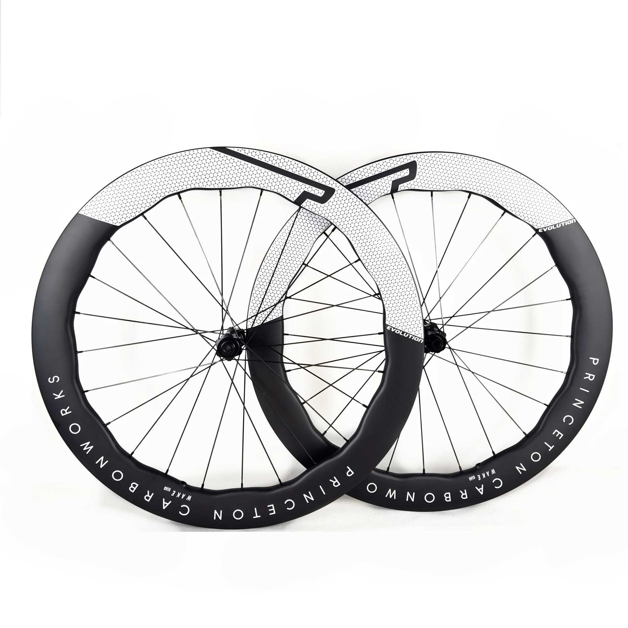 Bike Wheels 700C Road Bicycle Bike Disc Brake Wheel Set Carbon Fiber New Princeton PEAK 6560 Width 28mm Clincher/Tubeless/Tublar S241223