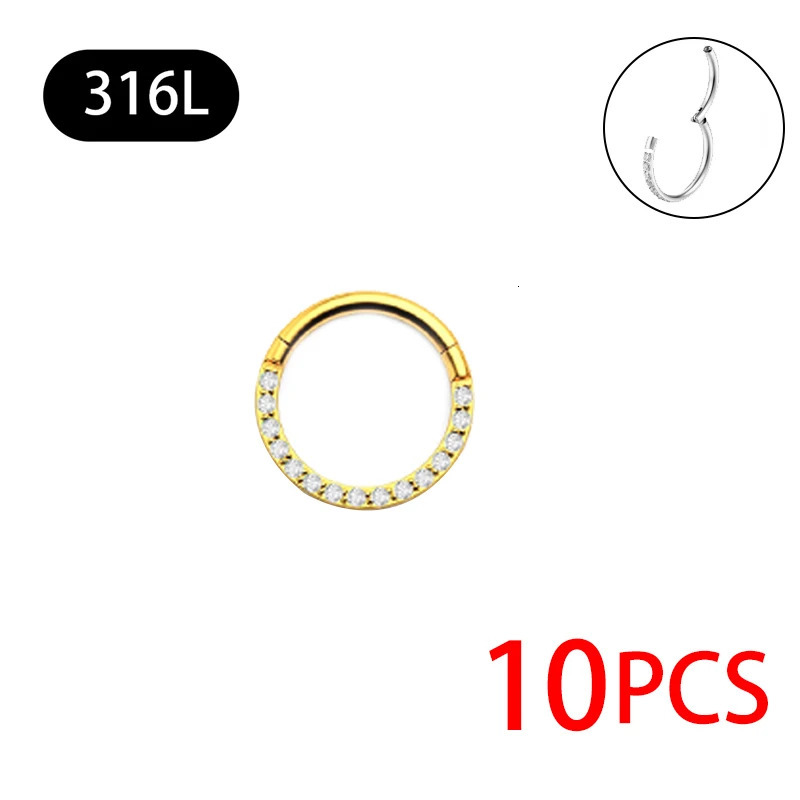 316L Navel Piercing Steel Earrings Nose Ring Piercing Jewelry Tragus Piercing Zirconia Sexy Body Jewelry 241120