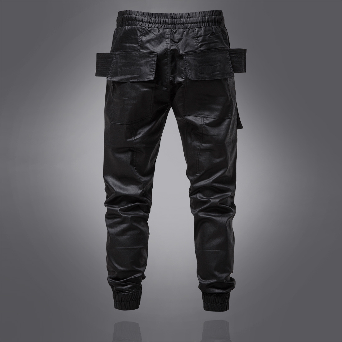 Dark RO coated waxed work mens motorcycle loose casual heavy-duty functional wind binding leg pants 230330