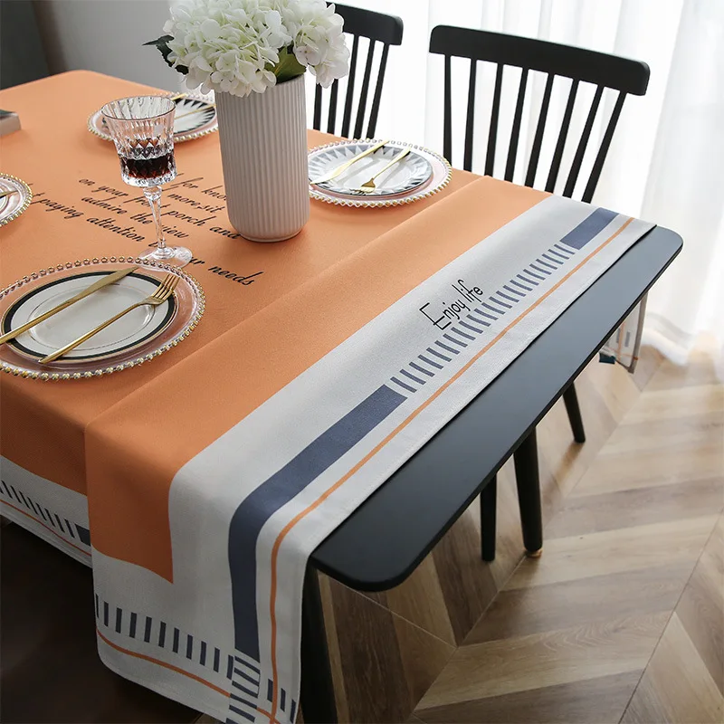 Nordic Ins Wind Table Cover Waterproof Coffee Table Table Cloth Rectangular Tablecloth Home Simple Desk Tablecloth Party Decor 40