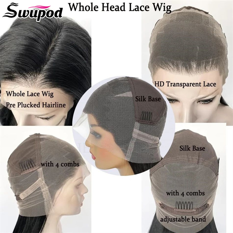 Iamvip 360 Full Hd Frontal Bone Straight 16 26 Inch Transparent Front Wigs For Women Human Hair Lace Closure Wig