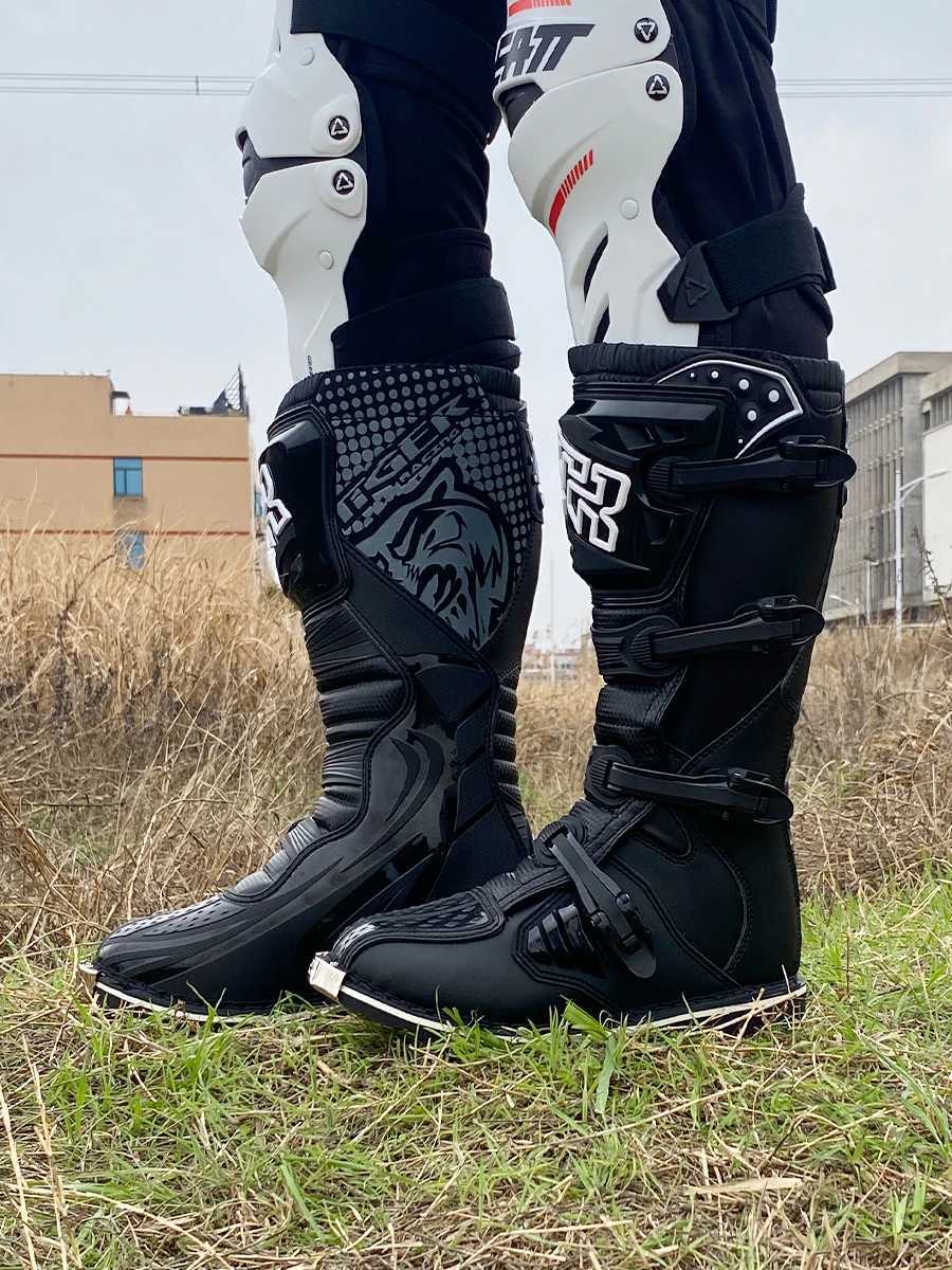 Motorcycle Footwear TRTiger Motocross Boots Motorcycle Riding Shoes Long Boots Mens Fall Prevention Lindo Rider Gear Rally Boots Racing Shoes S2411222
