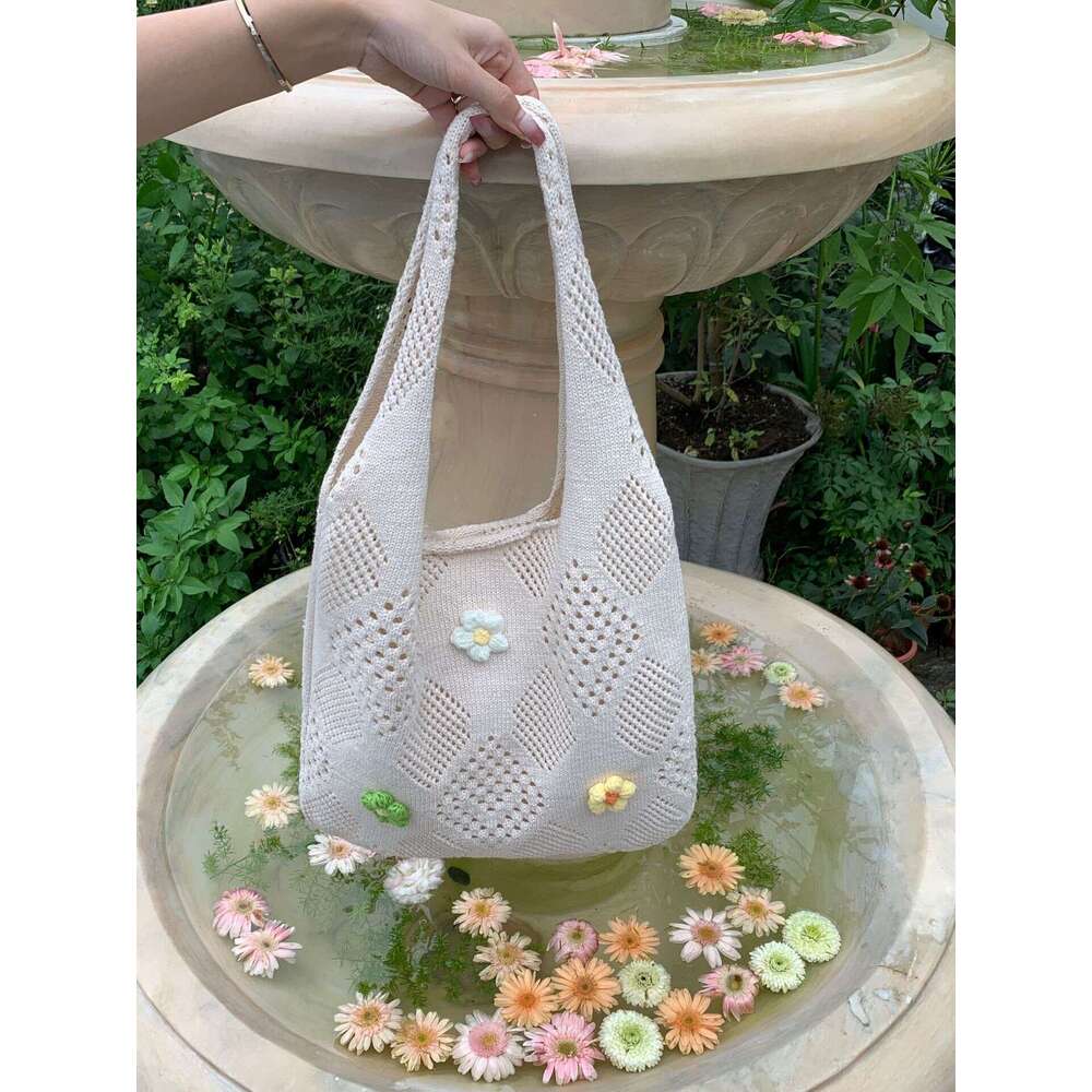 New Women's Retro Knitted Wer Niche, External Crossbody Shoulder Bag, Versatile B1