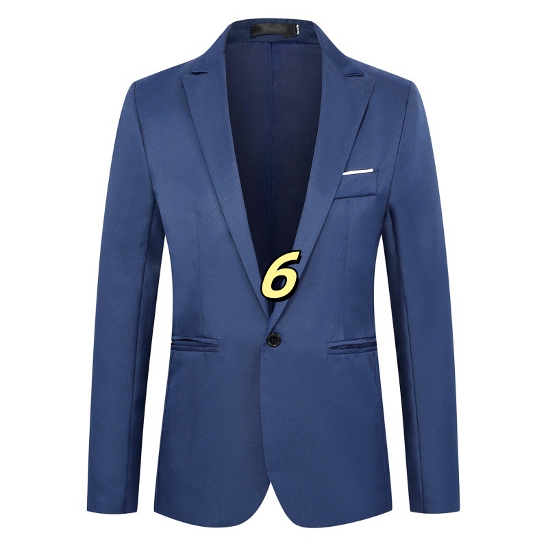 k118 Single-Breasted Suit with Stand Collar Embroidery