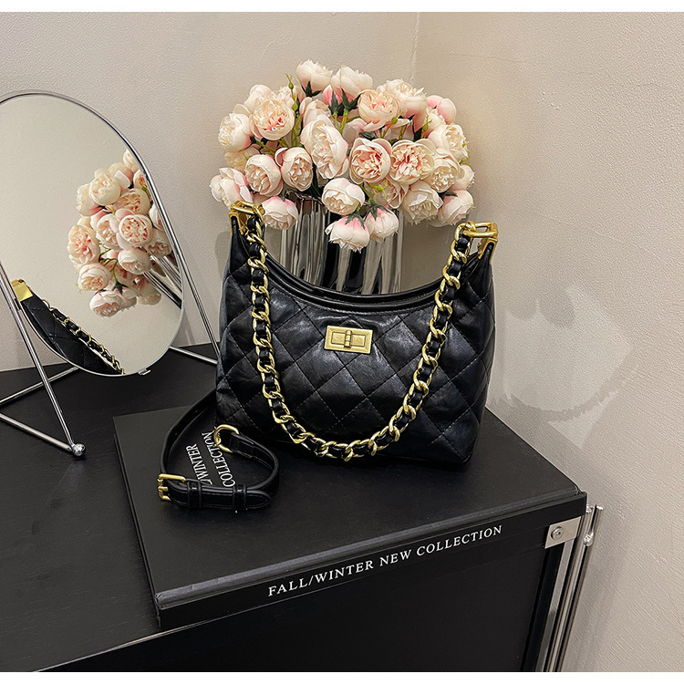 Lingge Small For Bags Handbags Women Autumn And Winter Versatile Crossbody Fashion Single Shoulder Armpit Dumpling Bag Designer