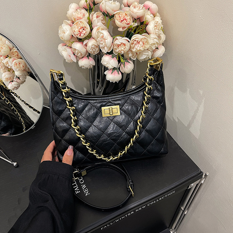 Lingge Small For Bags Handbags Women Autumn And Winter Versatile Crossbody Fashion Single Shoulder Armpit Dumpling Bag Designer