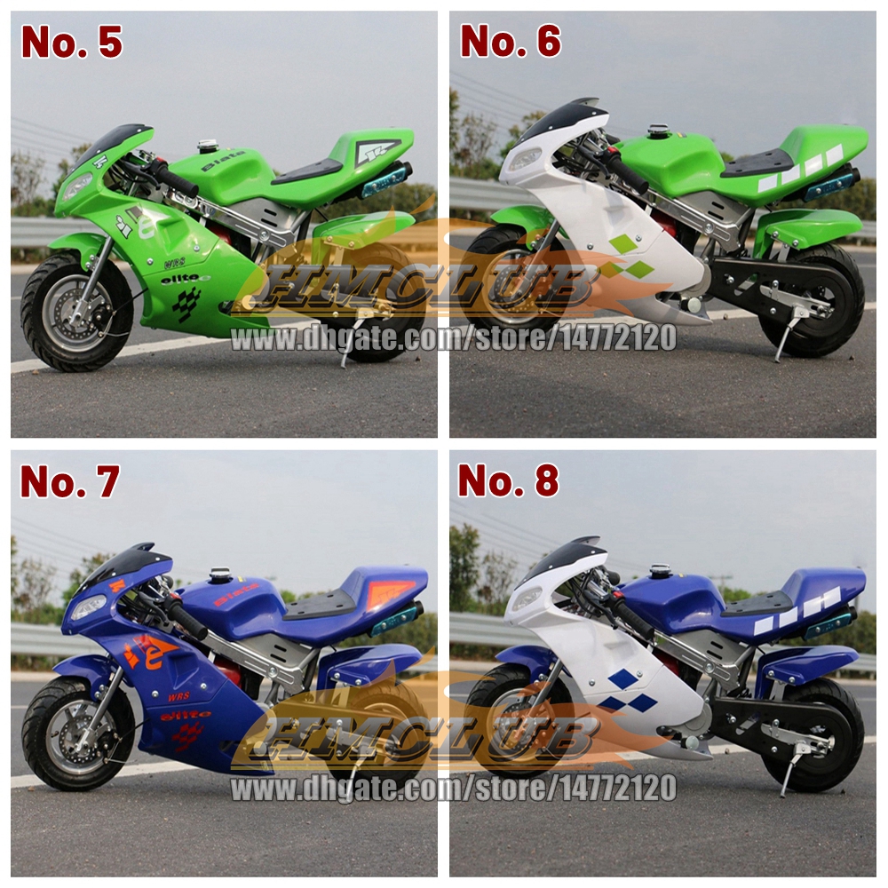 40Colors Real 2-Stroke 49 50 CC Mini Motorcycle OFF-Road Superbike Mountain Race Gasoline Pocket Bike Small Buggy Street MOTO Racing Autocycle Kids To