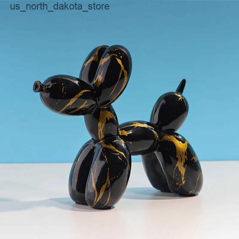 Decorative Objects Figurines Nordic Modern Art Resin Graffiti Sculpture Balloon Dog Statue Creative Colored Craft Figurine Gift Home Office Desktop De