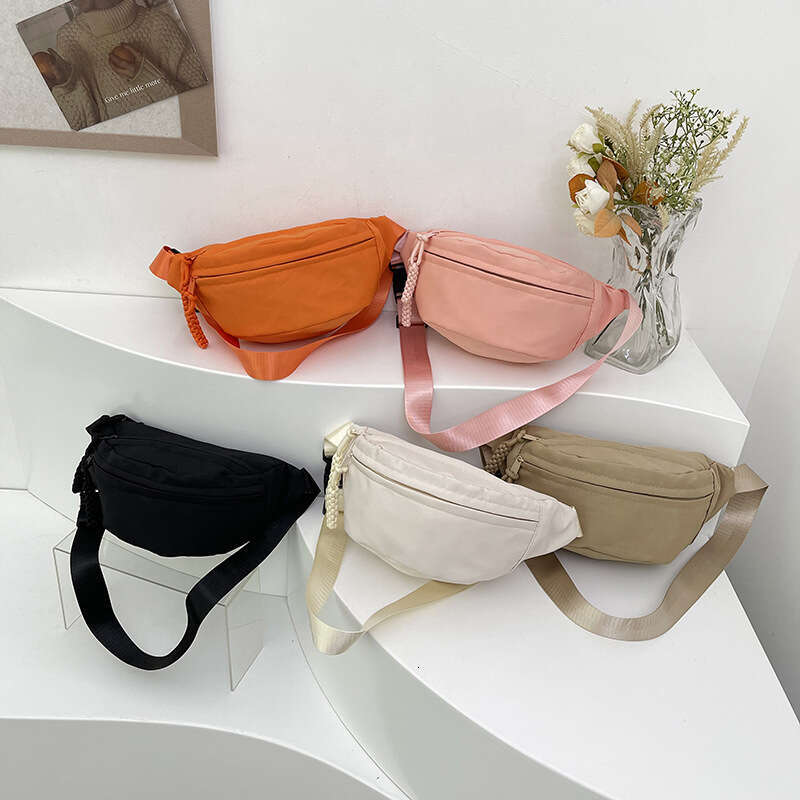 Crossbody Chest Canvas Casual Bag, Women's New Trendy Summer Sports Niche Versatile Ins Fashionable Waist Bag B2