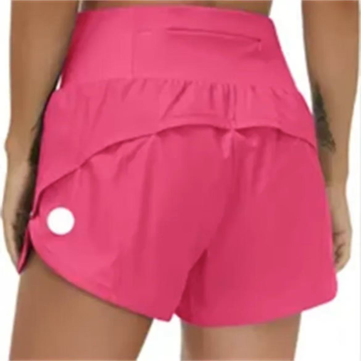 Speed Up High-Rise Lined Short Waist Sports Shorts Women's Set Quick Drying Loose Running Clothes lulule lemonly