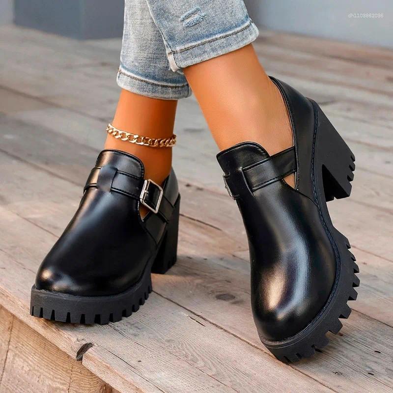 Dress Shoes High Heels Platform Goth Chain Women Punk Designer Autumn Fashion Sneakers Walking Casual Pumps