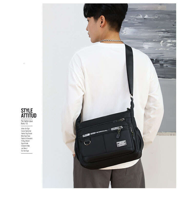 Large Capacity Shoulder Waterproof Wear Backpack Multi-Pocket Business Casual Men's Crossbody Bag
