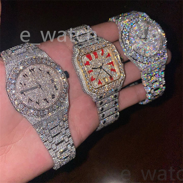 designer luxury mens moissanite watch women watches men iced out watch diamond montre mossanite watch Montre de luxe moissanite watch vvs IL7