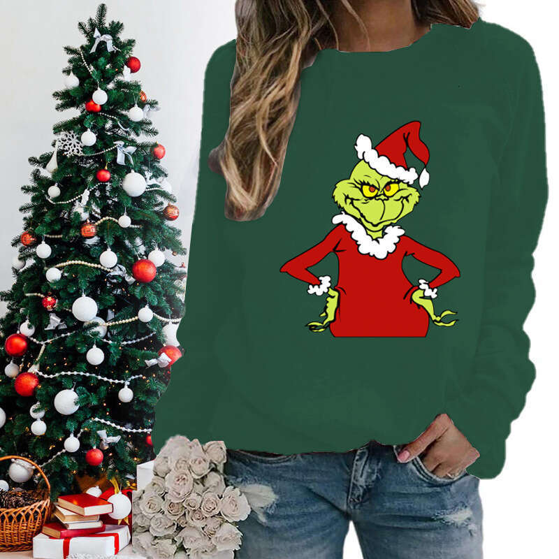 2024 Greentown trendy new Christmas casual loose top autumn winter fashionable men's and women's hoodie
