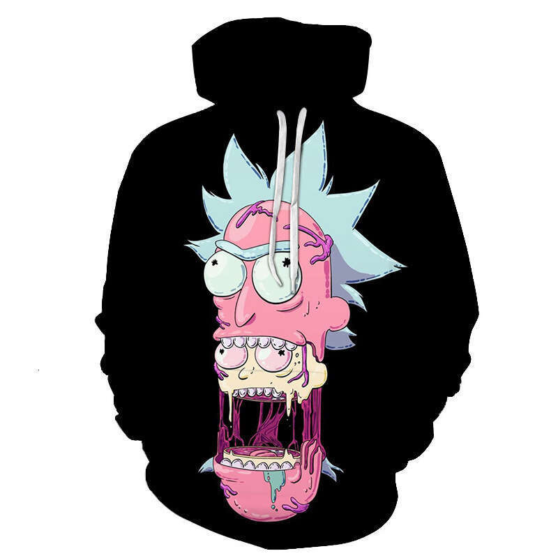 Autumn Winter Trendy Rick and Morty3D Digital Printed Casual Hoodie