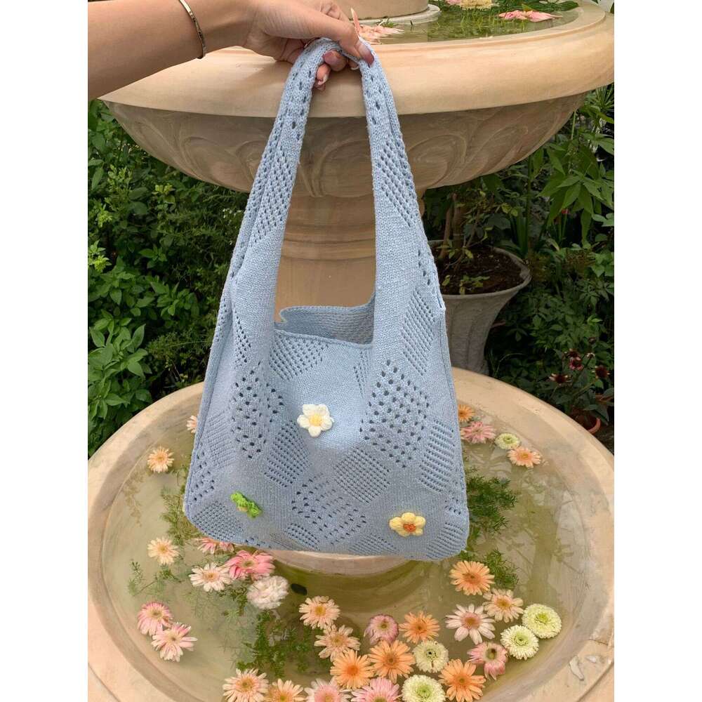 New Women's Retro Knitted Wer Niche, External Crossbody Shoulder Bag, Versatile B1