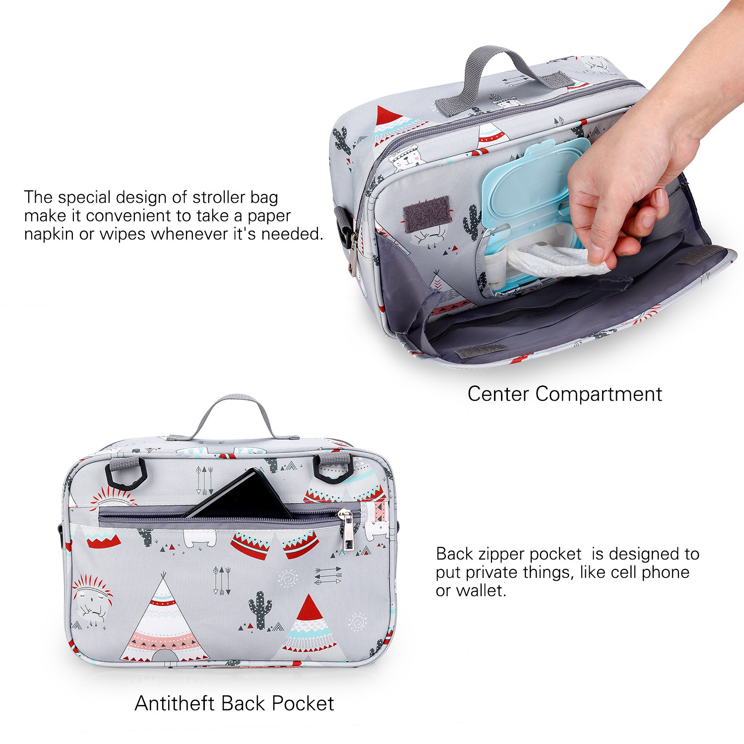 Waterproof Baby Mummy Bags Fashion Prints Wetdry For Disposable Reusable Maternity Diaper Bag Double Handle Wetbags