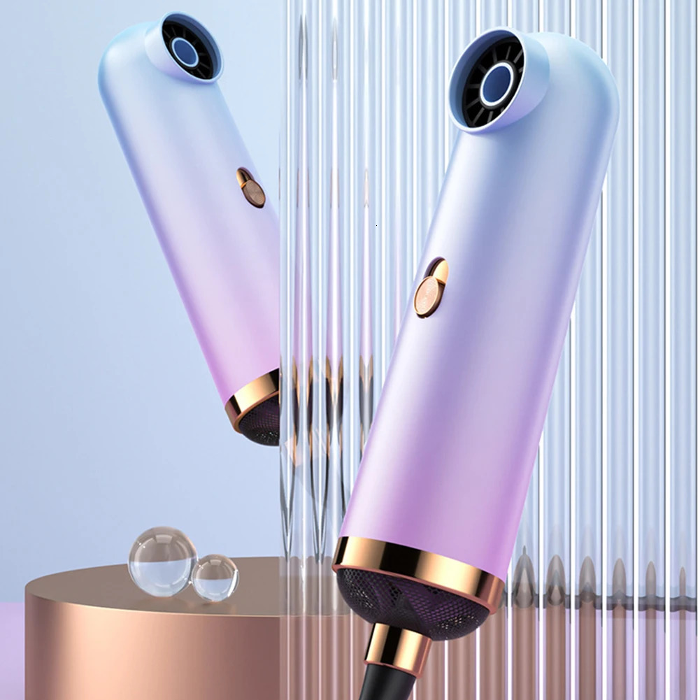 Mini Anion Blow Dryer 3 Speeds Portable Blower Drier Bladeless Hair Straightening Comb Powerful AntiWinding Personal Care 241118