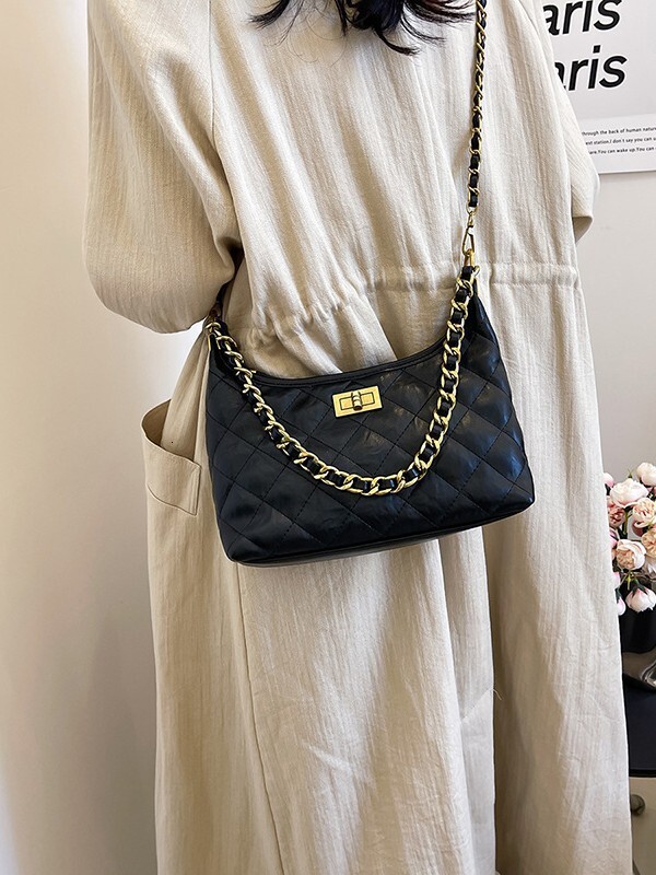 Lingge Small For Bags Handbags Women Autumn And Winter Versatile Crossbody Fashion Single Shoulder Armpit Dumpling Bag Designer