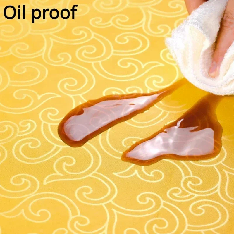 Dining Room Table Cloth Hotel Big Round Tablecloth Thick Multicolor Printed Waterproof Oil Resistant Party Tables Cover 22