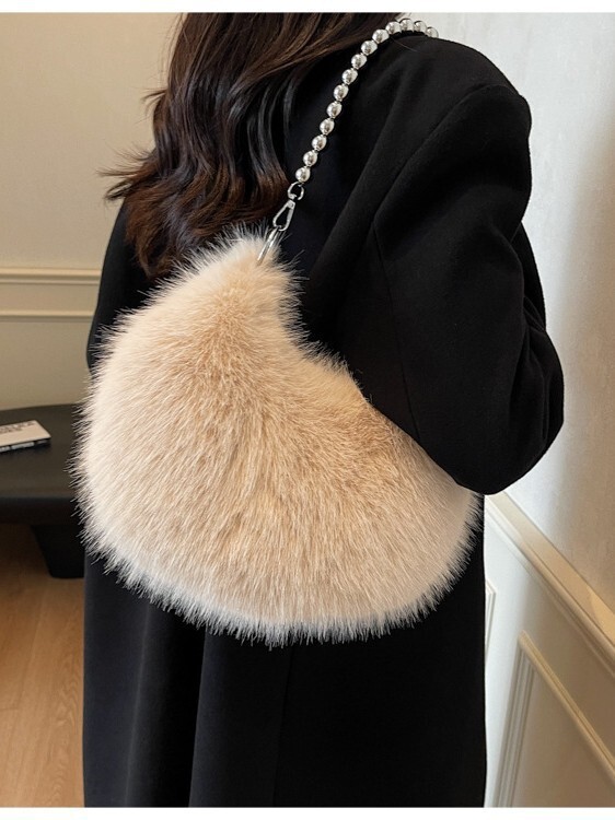 Velvet For Women, Large Capacity New Autumn And Winter Single Shoulder Underarm Bag, Hairy Dumpling Bag Designer Bags Handbags Women