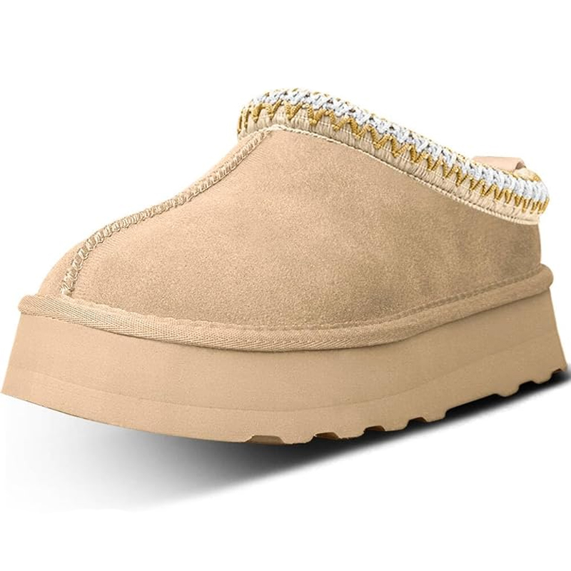 Compaik luxury by Parisian furry slides slippers tasman womens wool winter fluffy fur warm letter shoes 2031