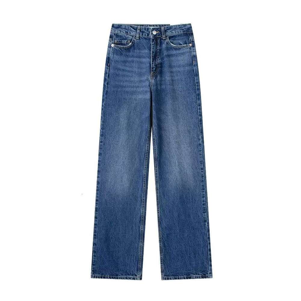 Autumn Product European and American Women's Street High Waist Straight leg Jeans W085 960317 2024 New Casual Versatile Fashion Clothing