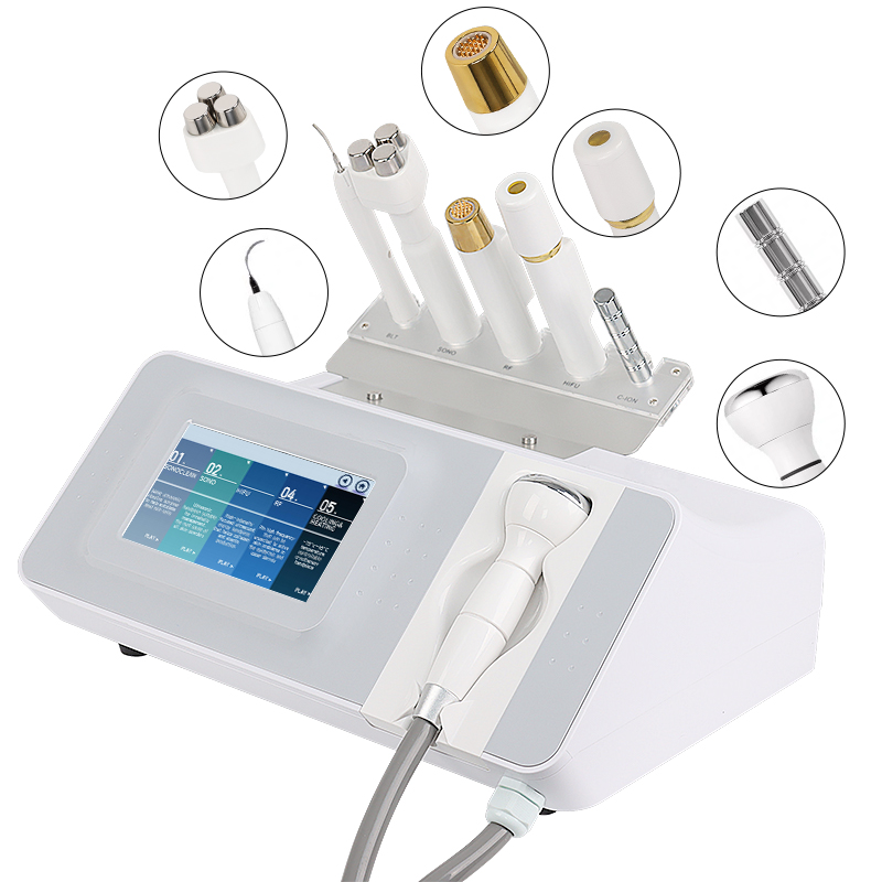 Korean Skincare 6 In 1 Face Cleansing Anti-Aging Wrinkle Removal Beauty Machine for Reduce Acne Marks