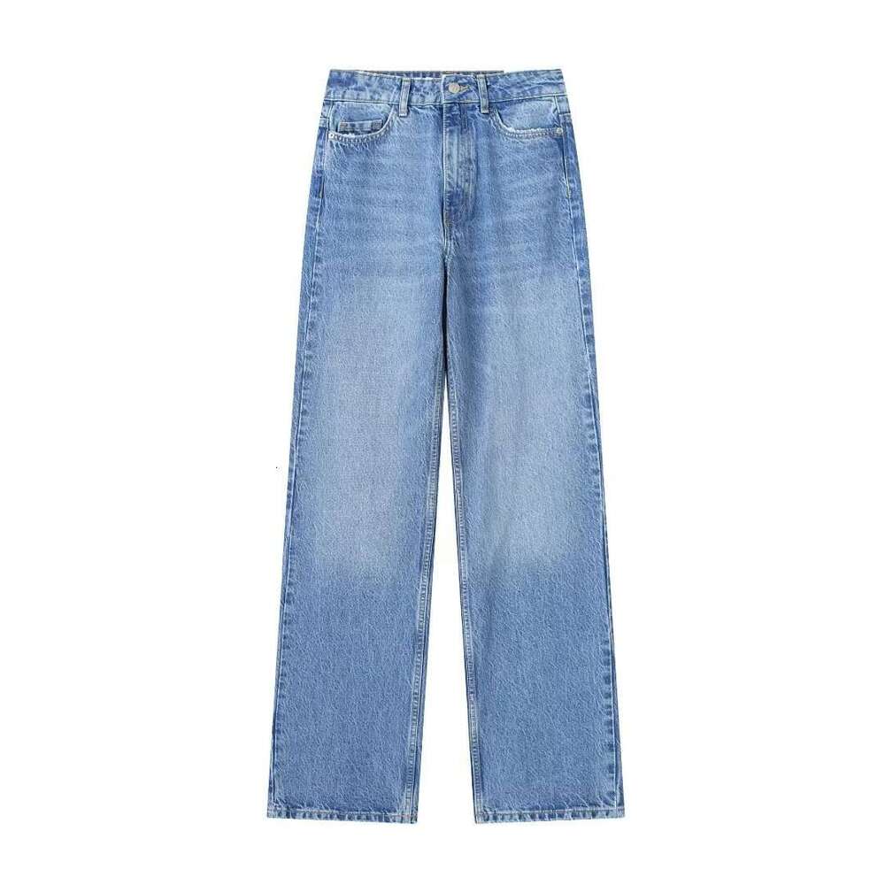 Autumn Product European and American Women's Street High Waist Straight leg Jeans W085 960317 2024 New Casual Versatile Fashion Clothing