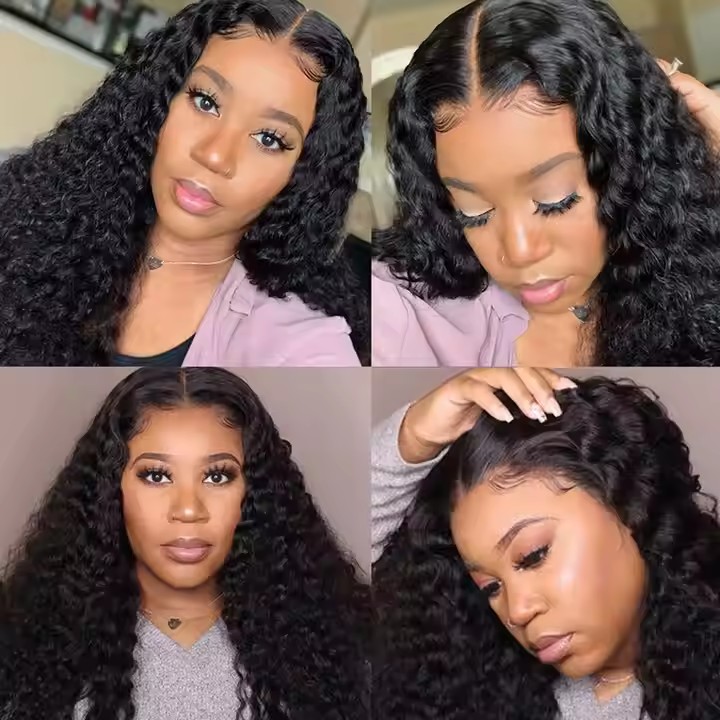 Swiss full lace Deep Wave Wig Pre Plucked Transparent Hd Lace Front Wigs Remy Virgin Human Hair Lace Frontal burmese curly Wigs DIVA25