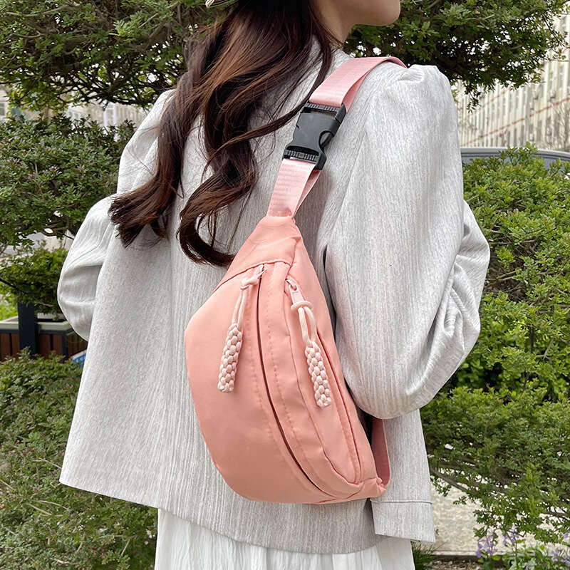 Crossbody Chest Canvas Casual Bag, Women's New Trendy Summer Sports Niche Versatile Ins Fashionable Waist Bag B2