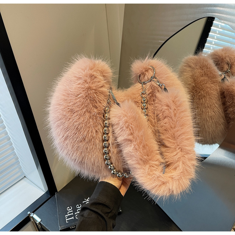 Velvet For Women, Large Capacity New Autumn And Winter Single Shoulder Underarm Bag, Hairy Dumpling Bag Designer Bags Handbags Women