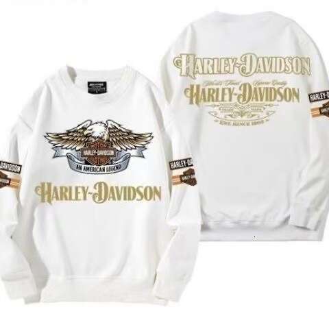 Harley heavy motorcycle 3D digital printed sweater for spring and autumn loose casual round neck sweatshirt