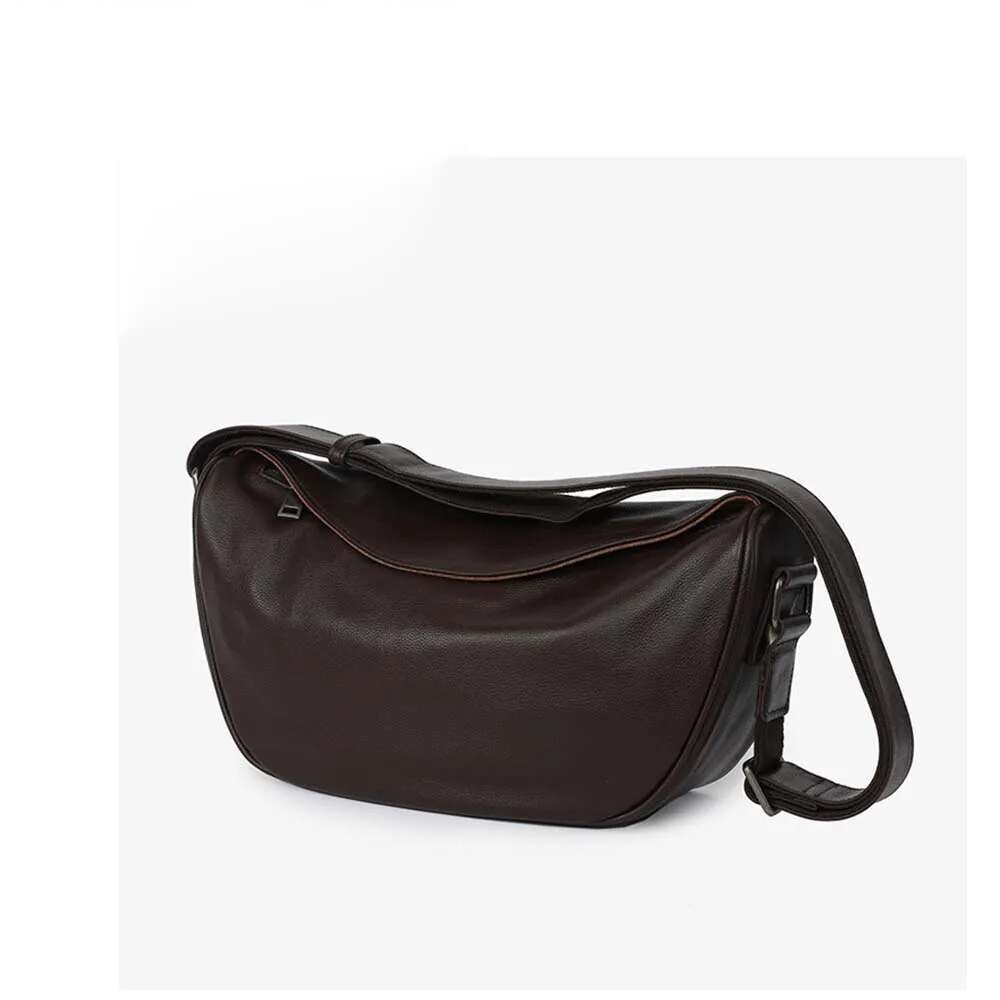 Motingsome Saddle For Women Underarm Cow Hide Leather Bag Small Pouch Fashionable Lady Handbag Travel Pack New