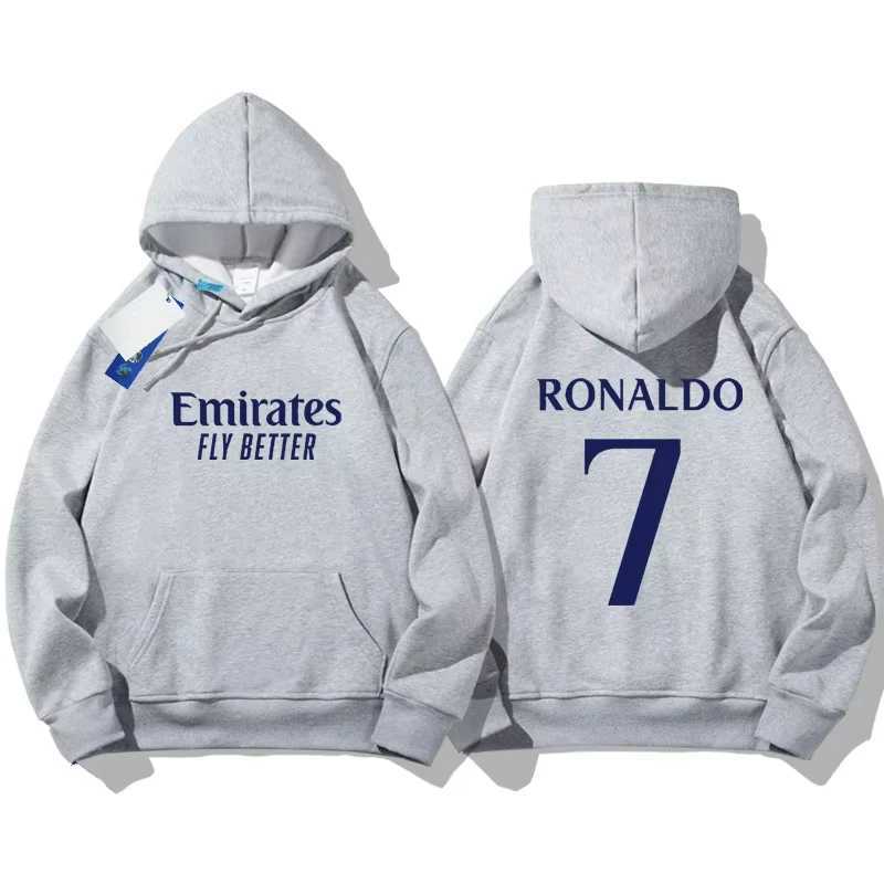 Men's Hoodies Sweatshirts Mens long sleeved hoodie size 7 Ronaldo print trend motorcycle sports bike hoodie motorcycle enthusiast casual sportswe