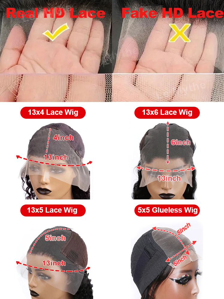 Straight 13X6 HD Transparent Frontal Wigs 5X5 Glueless 30 40 Inch 13X4 Lace Front Human Hair Bone Brazilian Closure Wear Go