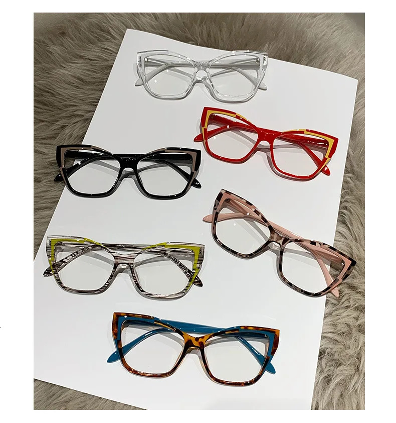 Womens optical glasses frame anti blue light blocking glasses Cats Eye womens fashion glasses 241202