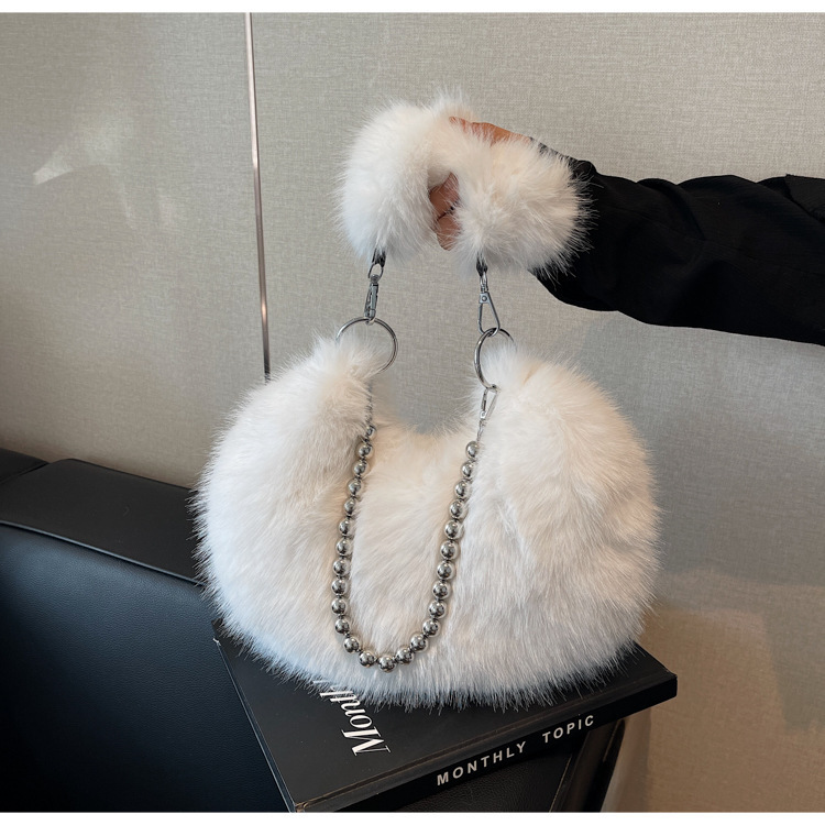 Velvet For Women, Large Capacity New Autumn And Winter Single Shoulder Underarm Bag, Hairy Dumpling Bag Designer Bags Handbags Women