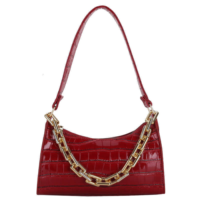 Wholesale New Summer Women's Retro Underarm Chain Bar Purple Stick Single Shoulder Handheld Small Square Trendy Bag B2