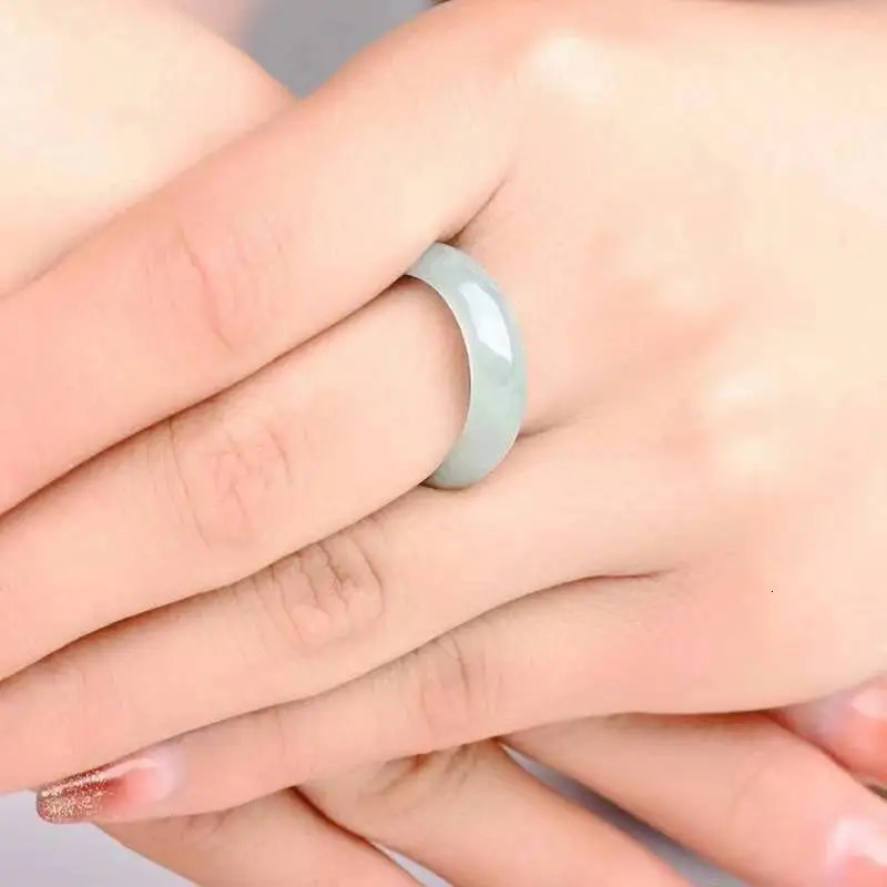 Classic natural jade ring simple jade ring women party wedding jewelry gift rings for women 241202