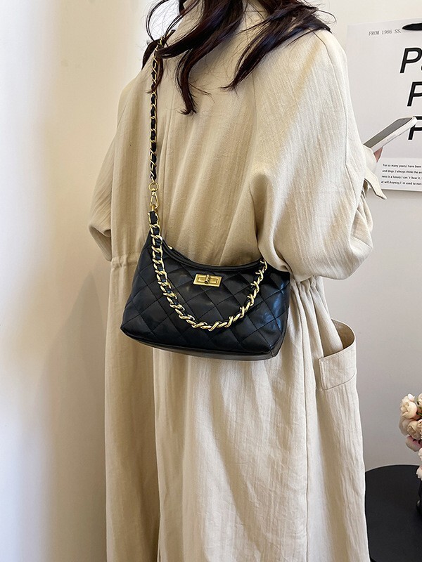 Lingge Small For Bags Handbags Women Autumn And Winter Versatile Crossbody Fashion Single Shoulder Armpit Dumpling Bag Designer