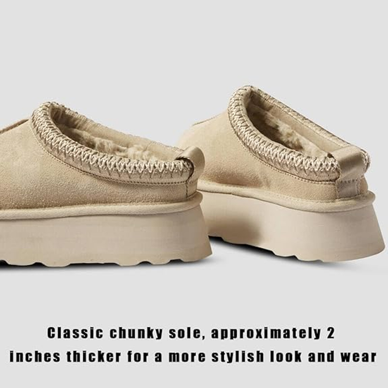 Compaik luxury by Parisian furry slides slippers tasman womens wool winter fluffy fur warm letter shoes 2031