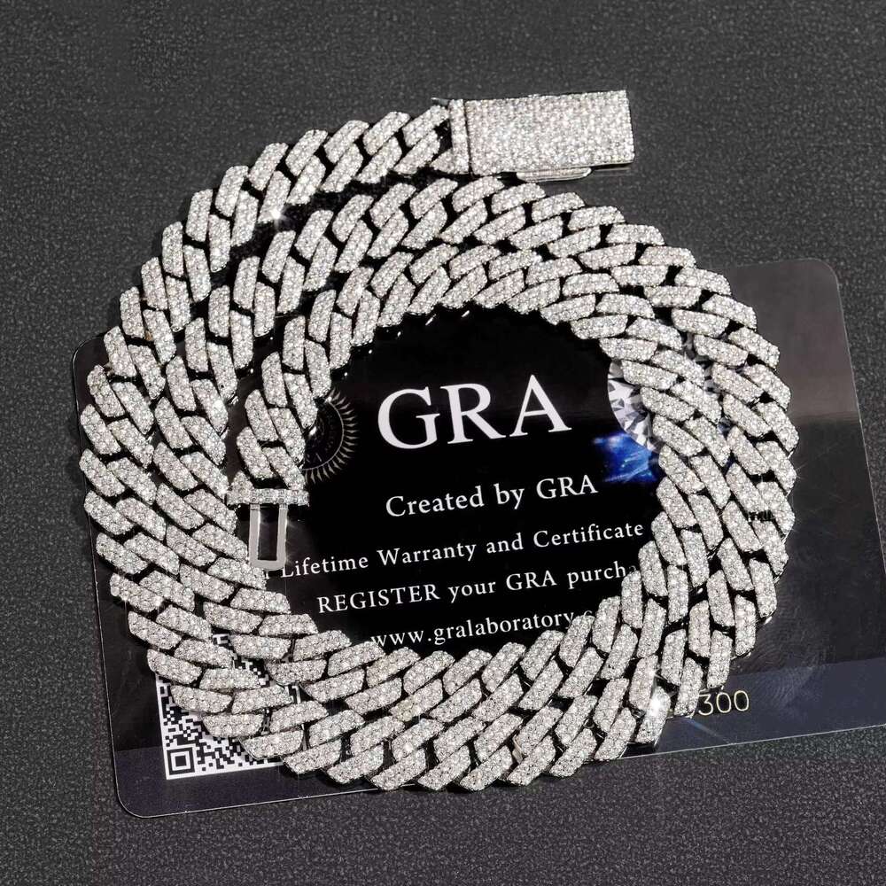 Fast Ready To Ship 8Mm 2Row Chain Moissanite Hip Hop Jewelry Sier Iced Out Cuban K Bracelet