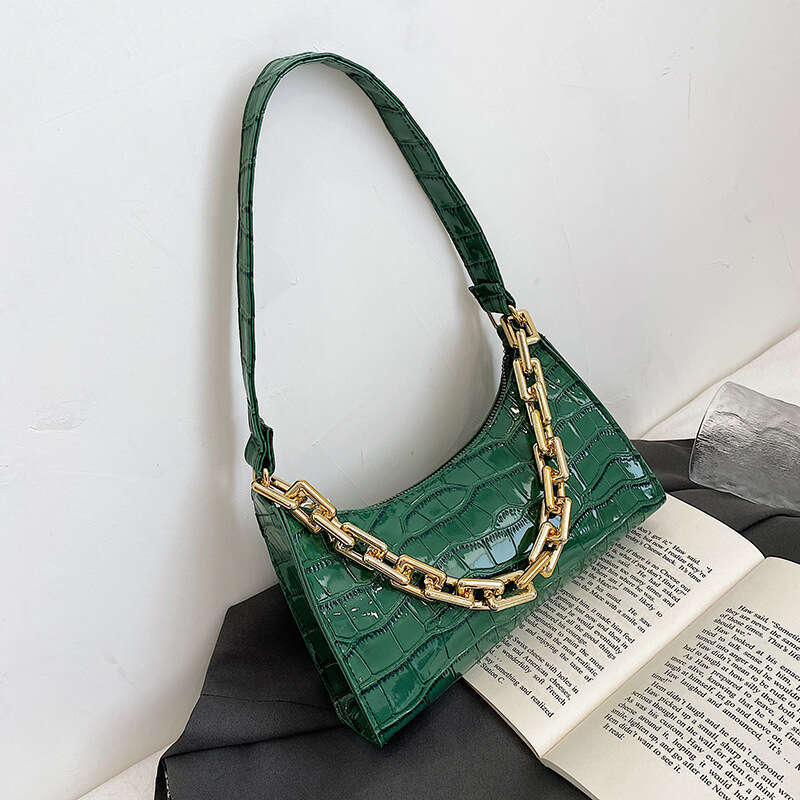 Wholesale New Summer Women's Retro Underarm Chain Bar Purple Stick Single Shoulder Handheld Small Square Trendy Bag B1